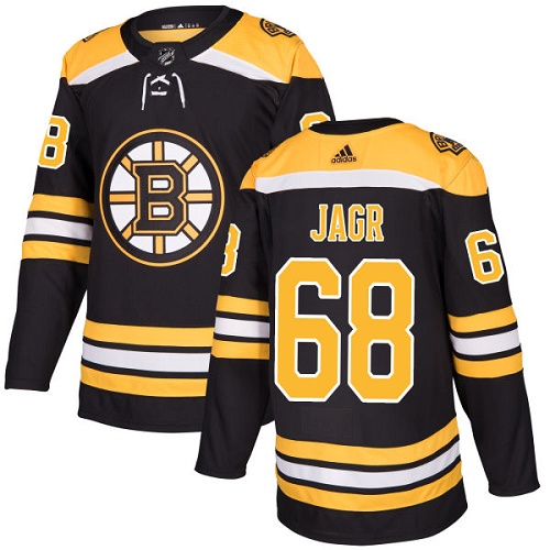Adidas Bruins #68 Jaromir Jagr Black Home Authentic Stitched NHL Jersey - Click Image to Close